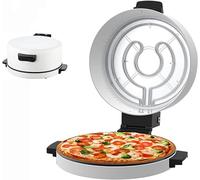 XSDAJSD Pizza Maker, cuoci Pizza da 12 Pollici e Macchina per Calzoni, con Timer e Controllo della Temperatura, Forno per Pizza da 1800 Watt Convertibile in Grill Elettrico da Interno