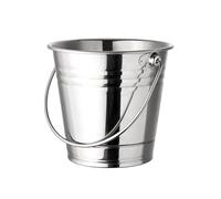 XSDAJSD Secchiello per Ghiaccio in Acciaio Inossidabile con Comoda Maniglia, Secchiello per Vino in Metallo, Contenitore per Bevande per Feste, Picnic, Campeggio, Uso all'aperto nei Bar