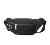 XSDSLS Bum Bag Fanny Pack per donne Uomini Borsa Crossbody in nylon Borsa in vita di moda Impermeabile Bumbags di viaggio cintura per viaggiare a piedi Palestra all'aperto Correre (Nero)