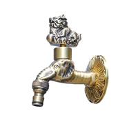 XSDSM Rubinetto Acqua Fredda da Giardino Rubinetto Esterno a Muro Uscita Acqua Può Essere Collegata al Tubo Dell'Acqua Esterno Maniglia Singola Kirin G1/2, Colore Antico, 12 CM