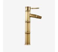 XSDSM Rubinetto Acqua Fredda Retro Rubinetto Esterno Giardino Antigelo In Ottone Artistico Bambù Design Presa A Cascata,31 cm