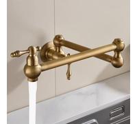 XSDSM Rubinetto Cucina A Muro Ottone Rubinetti A Tocco Lavello Cucina per Riempimento Pentole,Colore Antico