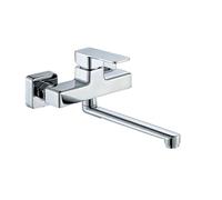 XSDSM Rubinetto Cucina A Muro Ottone Rubinetto Lavatoio Lavanderia con Uscita Rotante A 360 °,25 cm