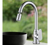 XSDSM Rubinetto Da Esterno Antigelo Rotazione A 360° Due Modalità D'Acqua Rubinetto Da Esterno per Lavabo Solo Acqua Fredda Ottone,Cromato