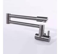 XSDSM Rubinetto Lavello Cucina A Muro Rubinetti Cucina Ottone Rubinetto Solo Acqua Fredda Pieghevole,Grigio Pistola