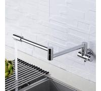 XSDSM Rubinetto Lavello Cucina Adatto per Il Ripieno Di Acqua Della Stufa Rubinetto Cucina A Muro Ottone Solo Acqua Fredda,Argento