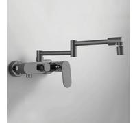 XSDSM Rubinetto Lavello Cucina Pieghevole Rubinetto Per Cucina A Muro con connettore Per Lavastoviglie,Grigio Pistola