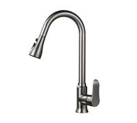 XSDSM Rubinetto Ottone Lavello Cucina con Doccetta Estraibile Rubinetto Cucina Multifunzione per Riempimento Pentole,Grigio Pistola