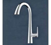 XSDSM Rubinetto Ottone Lavello Cucina Rubinetto con Doccetta Estraibile Cucina con 2 Doccetta Modelli Di Spruzzo,Argento