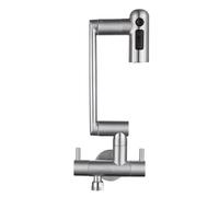 XSDSM Rubinetto Per Cucina A Muro Rubinetto Lavello Cucina Pieghevole Per Le Lavastoviglie,Argento