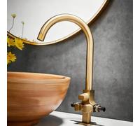 XSDSM Rubinetto per Lavandino Bagno Da Appoggio Alto Tre Uscite Rubinetto Lavatrice Monoforo Tre Interruttori Solo Acqua Fredda,Antico