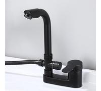 XSDSM Rubinetto per Lavandino Bagno Nero Rubinetto Da 1/2 Pollice con Attacco Lavatrice Miscelatore Lavabo Doppio Foro Acqua Calda E Fredda