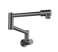 XSDSM Rubinetto Pieghevole Da Cucina A Parete Rubinetto Acciaio Inox 304 Con 2 Modalità Di Spruzzo D'Acqua,Grigio Pistola
