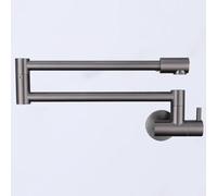 XSDSM Rubinetto Pieghevole Da Cucina A Parete Rubinetto Acqua Fredda Acciaio Inox A Forma Singola Maniglia Singola,Grigio Pistola