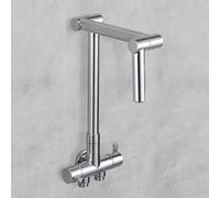 XSDSM Rubinetto Pieghevole Da Cucina A Parete Rubinetto Acqua Fredda per Riempimento Pentole Singolo Foro,Argento