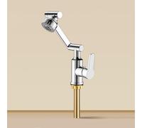 XSDSM Rubinetto Solo Acqua Fredda Esterno Girevole A 360° Rubinetto per Patio Esterno In Ottone Due Modalità Di Uscita Dell'Acqua Protezione Solare Antigelo,Cromato