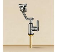 XSDSM Rubinetto Solo Acqua Fredda Esterno Girevole A 360° Rubinetto per Patio Esterno In Ottone Due Modalità Di Uscita Dell'Acqua Protezione Solare Antigelo,Grigio Canna Di Fucile