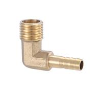 XSDSM Ugello per Tubo Flessibile a Gomito 90° Raccordo di Collegamento in Ottone Raccordo Portagomma Curvo Raccordo per Tubo Flessibile per Collegamento Tubi,G 1/4 "Thread Esterno - 6 MM