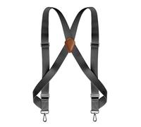 XSFAMGB 1 Bretelle Elastiche Regolabili for Pantaloni Grandi e Alti da Uomo, Larghe 3,5 cm, con 2 Ganci Laterali e Clip.(Gray)