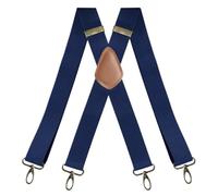 XSFAMGB 1 Bretelle for Uomo, Grandi, Alte, 3,5 cm, Elastiche Regolabili, for Pantaloni, for Feste di Matrimonio(Blue)