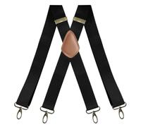 XSFAMGB 1 Bretelle for Uomo, Grandi, Alte, 3,5 cm, Elastiche Regolabili, for Pantaloni, for Feste di Matrimonio(Black)