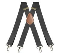 XSFAMGB 1 Bretelle for Uomo, Grandi, Alte, 3,5 cm, Elastiche Regolabili, for Pantaloni, for Feste di Matrimonio(Gray)