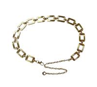 XSFAMGB 1 Cintura a Catena in Oro da Donna, Lunga in Metallo, Regolabile in Vita(Gold)