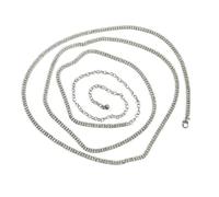 XSFAMGB 1 Cintura a Catena Lunga in Argento con Strass da Donna, Avvolgente Intorno alla Vita