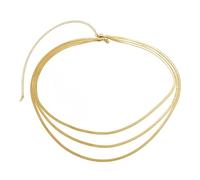 XSFAMGB 1 Cintura a Catena Piatta Multistrato for la Vita e la Pancia for Le Donne, Bikini Estivi, Colore Oro, Corpo Rave(Gold)