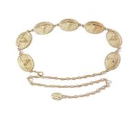 XSFAMGB 1 Pezzo Cintura in Oro Modello Bohémien, Stile Etnico retrò, Accessori da Pittore for Donna, Catena for la Vita(Gold)