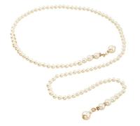 XSFAMGB 1 Pezzo di Catena for la Vita da Donna, Cintura Sottile con Perle for Abito, Frange, Decorazione, Ciondolo, Corpo
