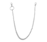 XSFAMGB 1 Pezzo di Cintura in Metallo Lunga con Gancio for Pantaloni, Cintura in Vita, Portachiavi in Metallo con Clip(A)