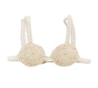 XSFAMGB 1 Pezzo di Gioielli for Il Corpo, Perfetto for Feste di Compleanno, Reggiseno Bikini, Collana a Catena, Gonna a Rete e Vita.