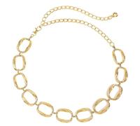 XSFAMGB 1 pz La Nuova Catena Ovale in Metallo for la Vita da Donna con Gonna e Pantaloni semplici(Gold)
