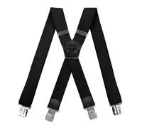 XSFAMGB Bretelle Larghe Regolabili da Uomo, 2 Pezzi, con Clip, Cinturino Largo(1)