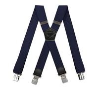 XSFAMGB Bretelle Larghe Regolabili da Uomo, 2 Pezzi, con Clip, Cinturino Largo(2)