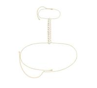 XSFAMGB Collana con Catena Toracica a Forma di Reggiseno con Perle Rotonde, for Donne, Semplice, con Maglie in Rame, for Bikini e Spiaggia.(A)