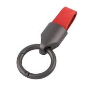 XSFAMGB Portachiavi in pelle di vacchetta smerigliata for donna e uomo, fibbia for cintura, moschettone, ciondolo for auto, ciondolo for borsa(Red)