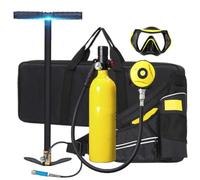 XSGDMN Mini Scuba Tank 1L Mini bombola da Sub, Bombola Subacquea Bombole da Immersione Ossigeno Bombola con 15-20 Minuti Diving Ossigeno Serbatoio Bombola Sub Respiro Sott'Acqua Dispositivo,Giallo