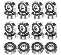 XSHAO® 20 Pezzi Cuscinetti a Sfera 10 x 26 x 8 mm, 6000-2RS Cuscinetti a Sfera Scanalati Doppiamente Protetti per DIY/Torni/Motori/Stampanti 3D/Fresatrici/Vari Dispositivi Meccanici