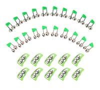 XSHAO 30 Pezzi Campane da Pesca, Campana Doppia Anello Clip Allarme morso Campana Attrezzatura da Pesca Allarme Esca Adatto per Pescatori Professionisti e Temporanei, Pesca Notturna