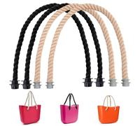 XSHAO 4 Maniglie per O Bag Manici, 75 cm, manico per borse Obag, accessori per borse, borse, borse, borse a tracolla (nero/beige)
