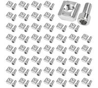 XSHAO 50 pezzi per scanalature M5, scanalatura M5, 6, con vite, serie 2020, tipo B, per profilo in alluminio, estrusione, guida