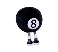 Xshelley 32 cm biliardo 8 palla peluche giocattolo cuscino 3D nero 8 palla da biliardo cuscino cerchio nero cuscino peluche ripieno biliardo decorazione regali di compleanno