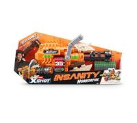XSHOT Insanity HorrorFire Dread Hammer - Blaster di livello successivo con clip a 35 freccette, 48 freccette con tecnologia Air Pocket, portata 27 m, per il massimo divertimento in battaglia Nerf
