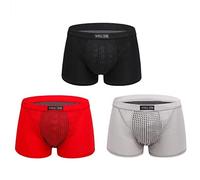 XSION 3 Confezioni Biancheria Intima Funzionale Da Uomo Cura Della Prostata Boxer Per Terapia Magnetica Mutande Per L'ingrandimento (Color : 3colors, Size : L)
