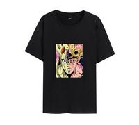 XSLGOGO Anime La bizzarra Avventura di JoJo: Vento d'oro Giorno Giovanna Cotone Manica Corta Estate Top Maglietta Allentata