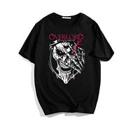 XSLGOGO Maglietta Anime Overlord Ainz Ooal Gown Stampa Top Estate Manica Corta Camicia Casual Donna Uomo