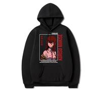 XSLGOGO Steins;Gate Makise Kurisu Periferica Anime Felpa Uomo e Donna Manica Lunga Tops Hoodie