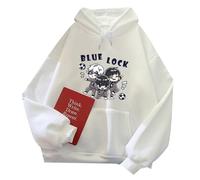 XSLGOGO Unisex Anime Blue Lock Felpa con Cappuccio Isagi Yoichi Pullover Bachira Meguru Nagi Seishiro Felpa Casual a Maniche Lunghe